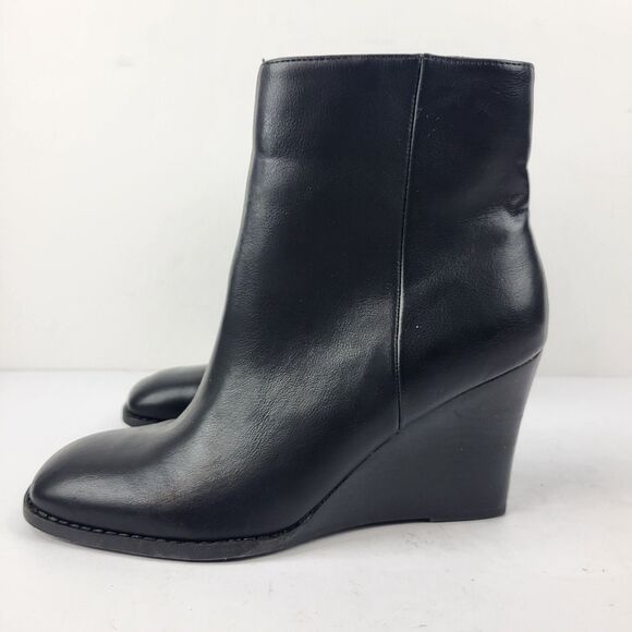 DV by Dolce Vita Rupart Wedge Bootie Black Faux Leather - Picture 2 of 14